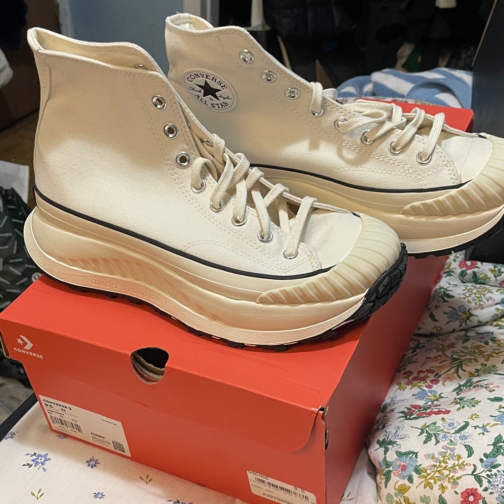 Converse Platform High-Tops in Off-White